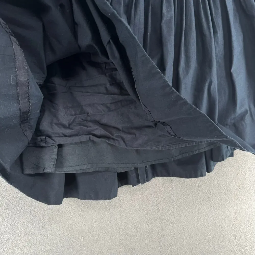 Leifsdottir Pleated Preppy School Girl Skirt Womens 4 Blue‎ Lined Front Zipper